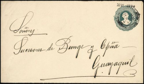 1897, Ecuador, P 16 II, Brief