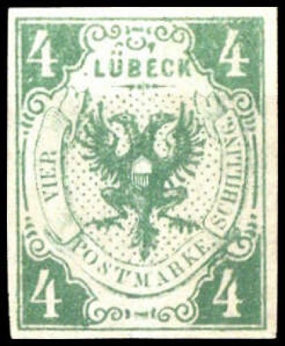 1859, Altdeutschland Lübeck, 5, (*)