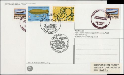 2002, Zeppelin,Zeppelinpost NT, LZ07 D-LZFN, Brief