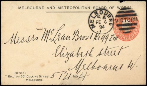 1892, Victoria, P 7, Brief