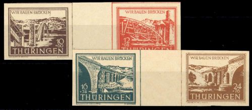 1946, SBZ Thüringen, WZd 1+2, **
