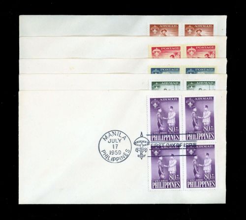 1959, Philippinen, 634-38 (4), FDC