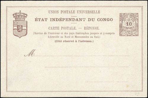 1889, Belgisch Kongo, P 6 I, Brief