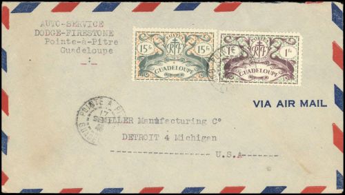 1945, Guadeloupe, 205, 195, Brief
