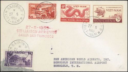 1953, Vietnam Süd, 87 u.a., Brief