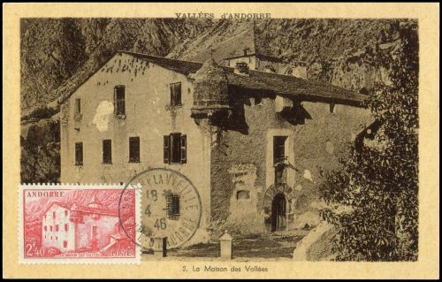 1944, Andorra Französische Post, 107 MK, Brief