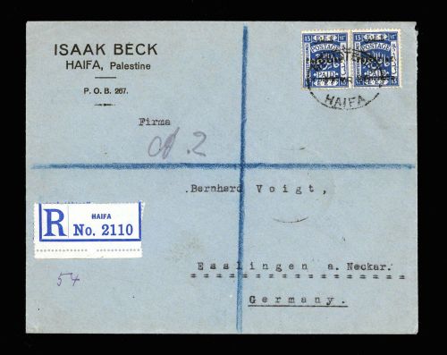 1922, Palästina, 46 (2), Brief