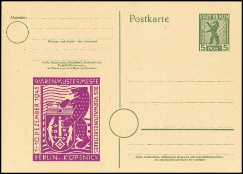 1945, SBZ Berlin Brandenburg, P 3 Z, Brief