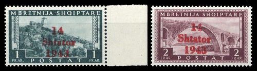 1943, Deutsche Besetzung II. WK Albanien, 11+12, **