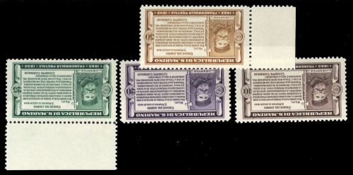 1932, San Marino, 184-87, **