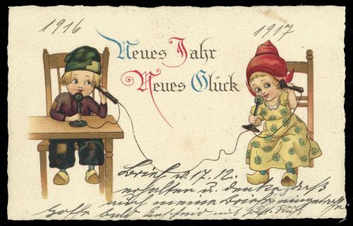 Ansichtskarten, Glueckwunsch, Neujahr, Brief