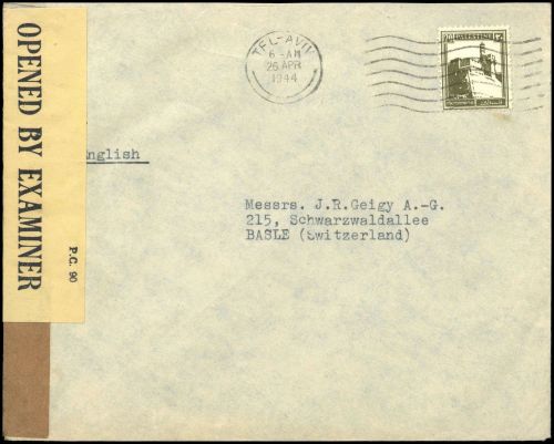 1927, Palästina, 66, Brief