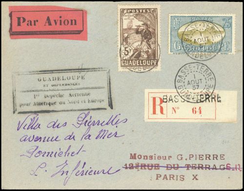1928, Guadeloupe, 135, 103, Brief