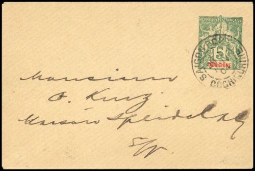 1901, Französisch Indochina Allgemeine Ausgaben, U 6, Brief