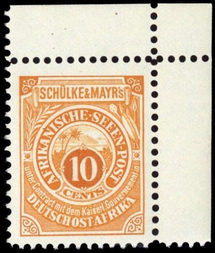 1892, Deutsche Kolonien Ostafrika, Sb Na Ecke, **