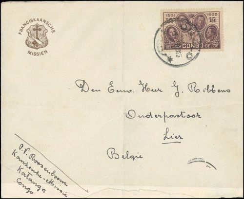 1935, Belgisch Kongo, 159, Brief