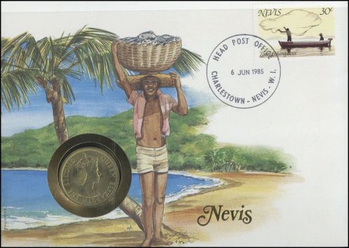 1980, Nevis, 40 u.a., Brief