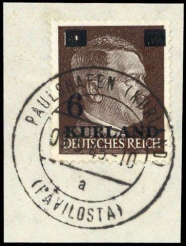 1945, Deutsche Besetzung II. WK Kurland, 2 VI, Briefst.