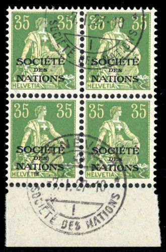 1922, Schweiz Völkerbund SDN, 7 PF I, cto