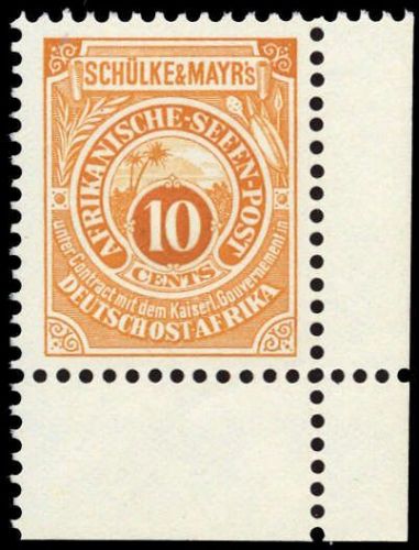 1892, Deutsche Kolonien Ostafrika, Sb Na Ecke, **