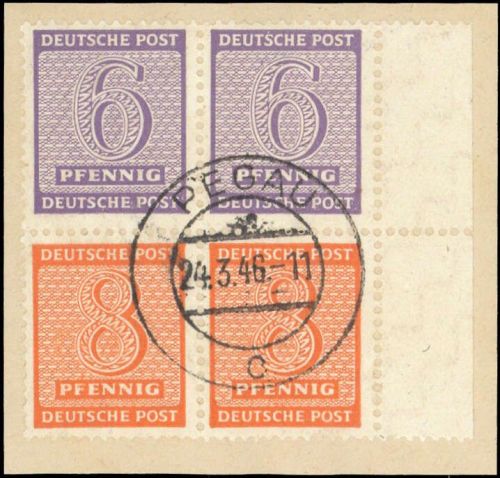 1945, SBZ Westsachsen, S Zd 5 (2), Briefst.