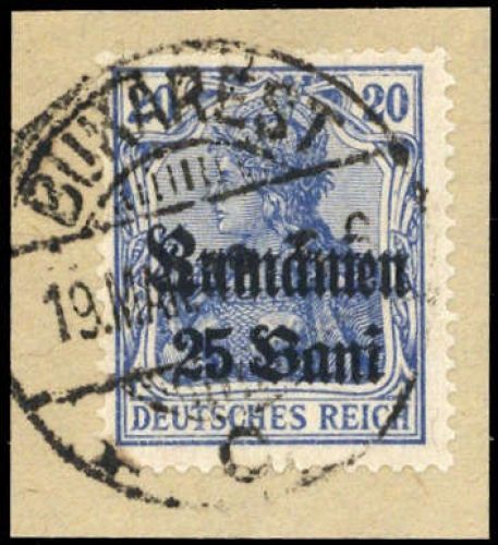 1918, Deutsche Besetzung I. WK Rumänien, 11 c, Briefst.