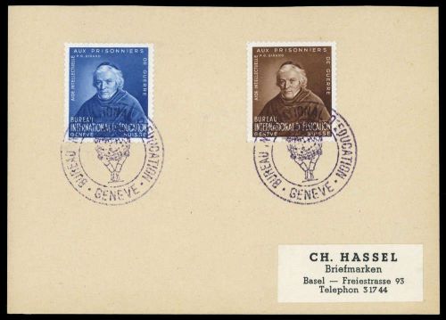 1942, Schweiz Internationale Erziehungsamt BIE, VI+VIII, Brief