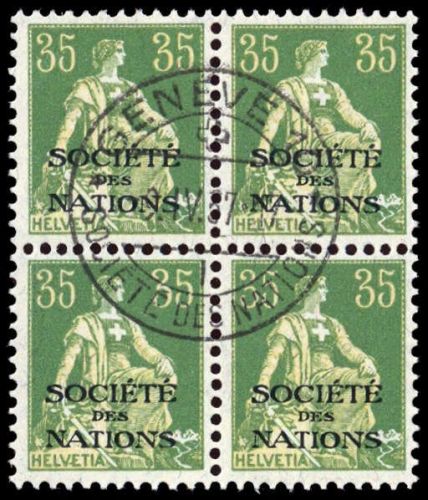 1922, Schweiz Völkerbund SDN, 7 PF, cto