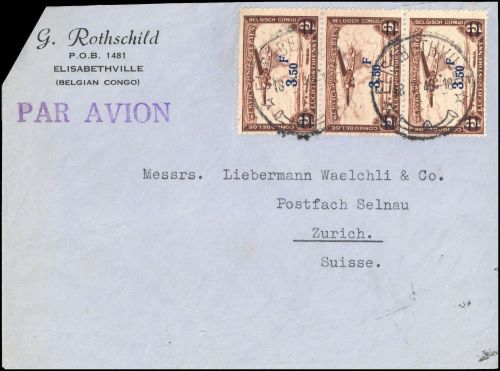 1936, Belgisch Kongo, 164 (3), Brief