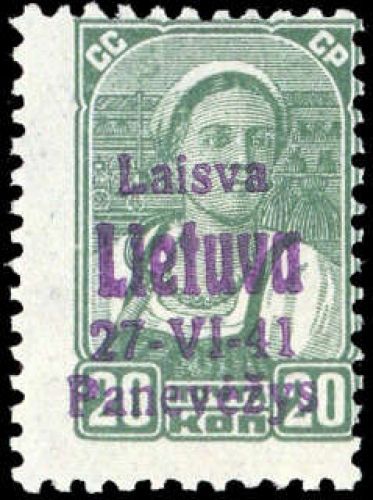1941, Deutsche Besetzung II. WK Litauen Ponewesch, 7 b, *