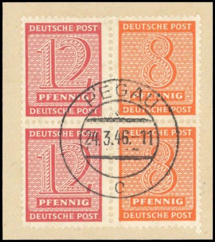 1945, SBZ Westsachsen, S Zd 6 (2), Briefst.