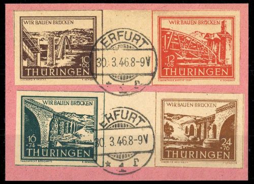 1946, SBZ Thüringen, W Zd 1+2 ET, Briefst.