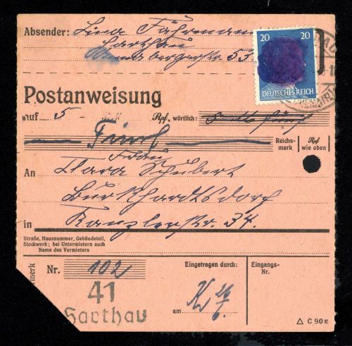 1945, SBZ Bundesland Sachsen, AP 791 I, Brief