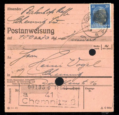1945, SBZ Bundesland Sachsen, AP 791 I (3), Brief
