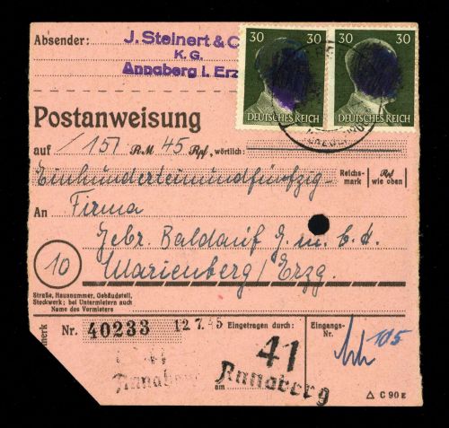 1945, SBZ Bundesland Sachsen, AP 794 I (2), Brief
