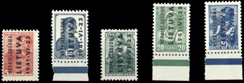 1941, Deutsche Besetzung II. WK Litauen, 2-6, **