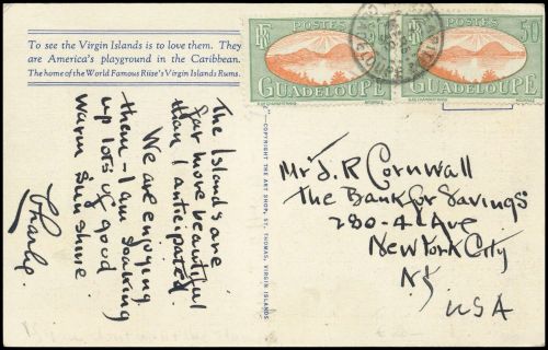 1928, Guadeloupe, 108 (2), Brief