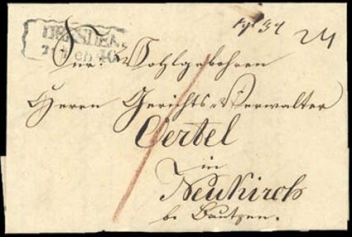 Altdeutschland Sachsen, Brief