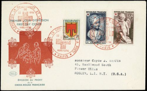 1950, Int.Organisationen,Rotes Kreuz,, Fr 894-95 u.a., FDC