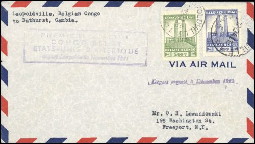 1941, Belgisch Kongo, 198-99, Brief