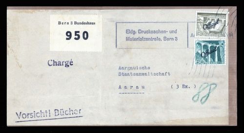 1950, Schweiz Dienstmarken für Bundesbehörden, D 69, 73, Briefst.