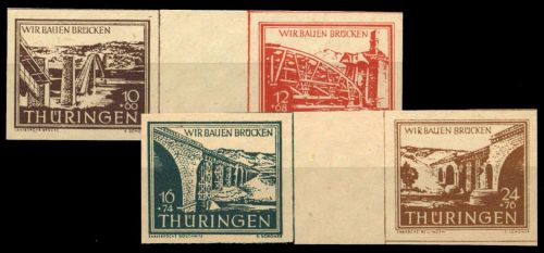 1946, SBZ Thüringen, WZd 1+2, **