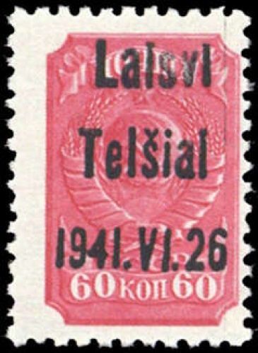 1941, Deutsche Besetzung II. WK Litauen Telsiai, 7 III, **
