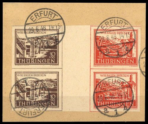 1946, SBZ Thüringen, W Zd 1 (2), Briefst.
