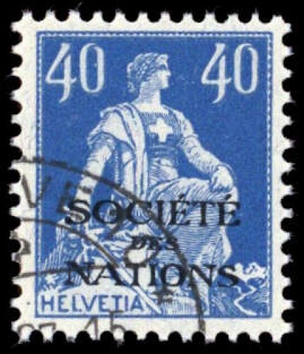1922, Schweiz Völkerbund SDN, 8 PF 02b, cto