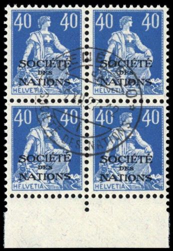 1922, Schweiz Völkerbund SDN, 8 PF I, cto