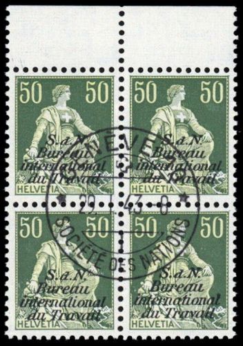1923, Schweiz Internationale Arbeitsamt BIT, 8 z PF, cto