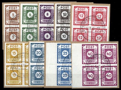 1945, SBZ Ostsachsen, 42-50 G (4), Briefst.