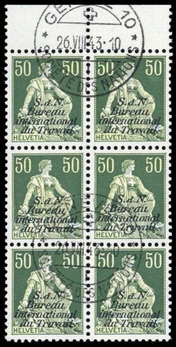 1923, Schweiz Internationale Arbeitsamt BIT, 8 z PF, cto