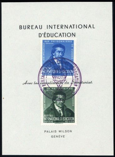 1940, Schweiz Internationale Erziehungsamt BIE, III+IV, Briefst.